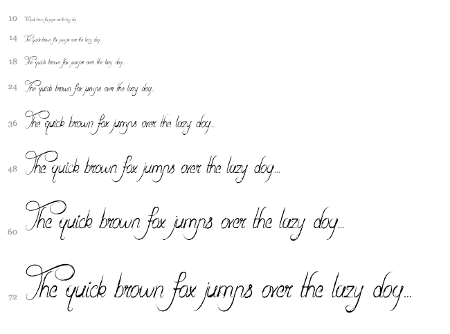 Valentina de Queensland font waterfall